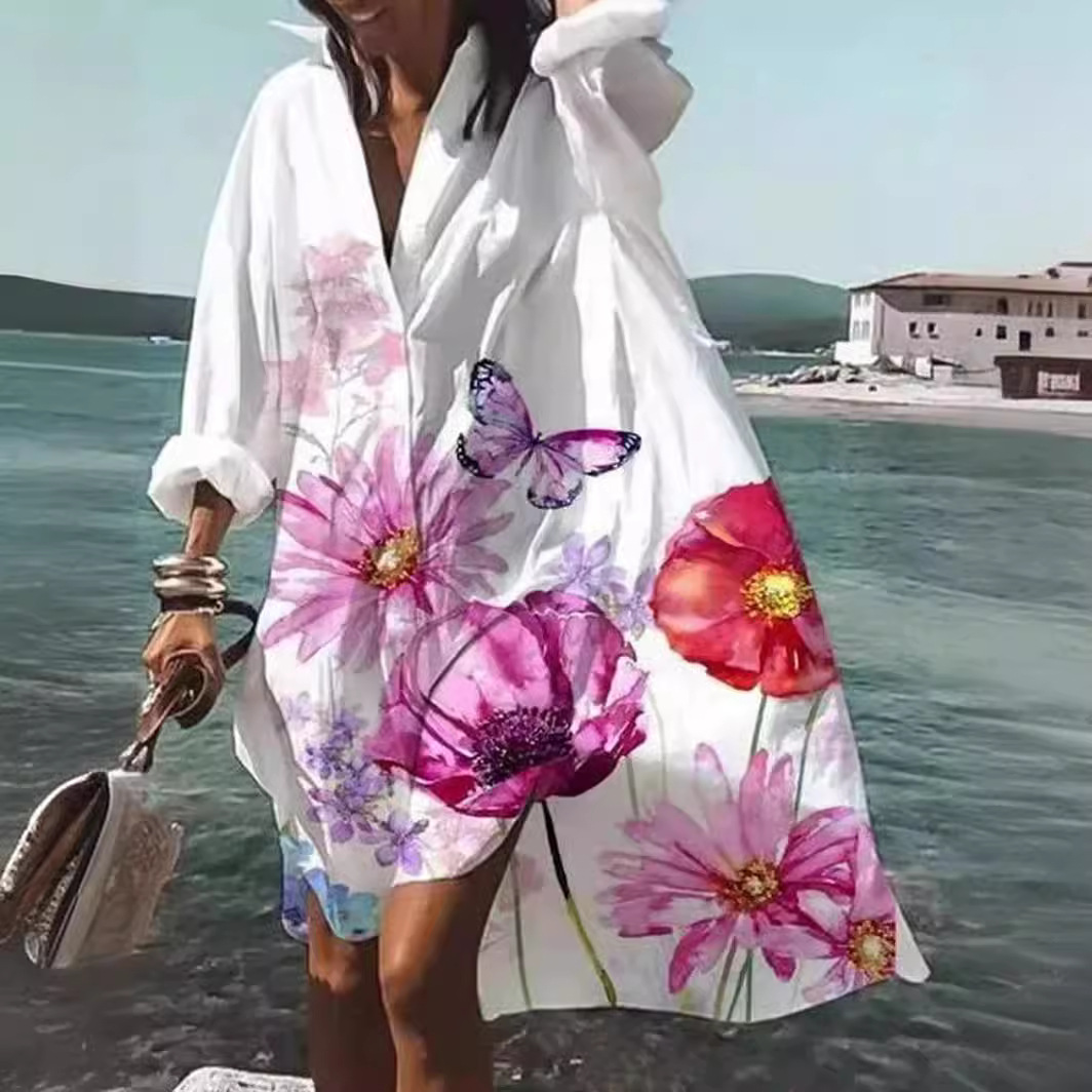 Women Formal Office Wear Tops - 2025 ชุดเดรสเชิ้ตหลวมขนาดบวกสําหรับผู้หญิงกระโปรงไม่สมมาตรใหม่ที่สง่างามชุดลําลองสไตล์วันหยุดที่สะดวกสบายและทันสมัย
