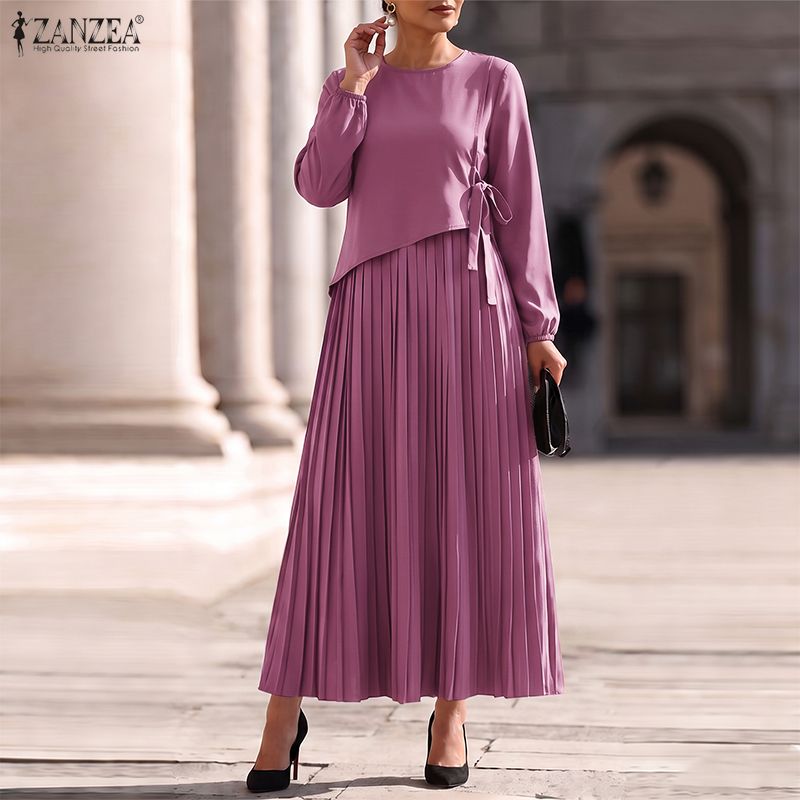 ZANZEA ชุดเดรสยาวทรงเอ สำหรับผ - Women Formal Office Wear Tops บทวิจารณ์และราคา