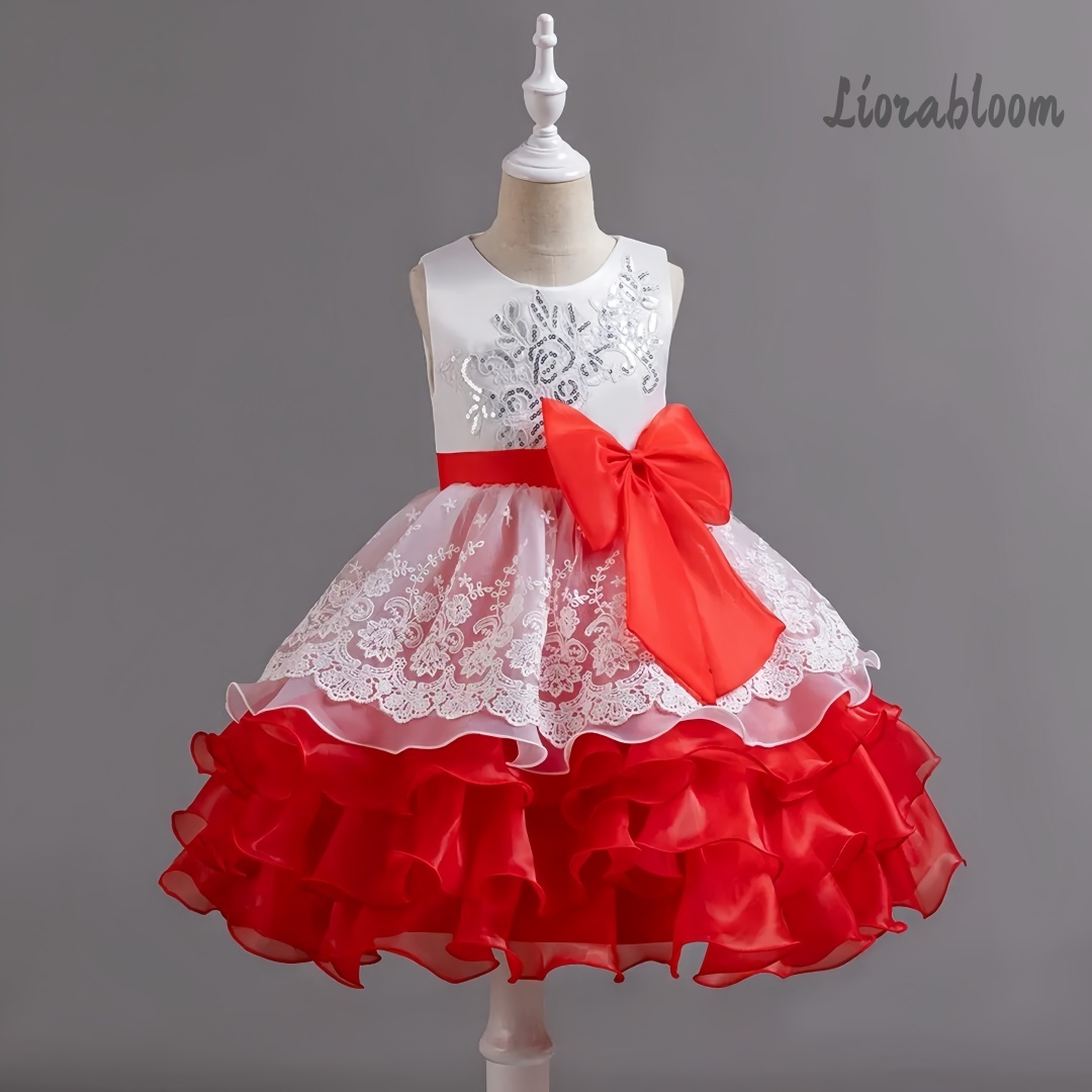 ชุดเดรสเด็กผู้หญิงพร้อมโบว์ขนา - Formal Attire Woman บทวิจารณ์และราคา