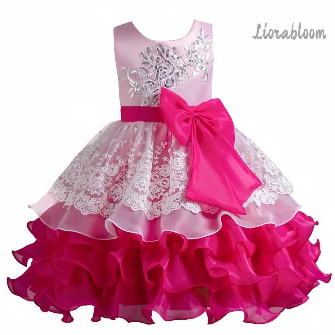 ชุดเดรสเด็กผู้หญิงพร้อมโบว์ขนา - Formal Attire Woman บทวิจารณ์และราคา