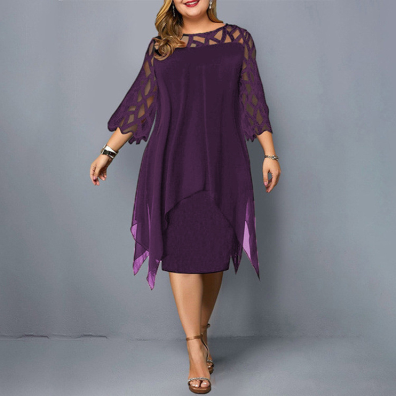 ใหม่Elegantลูกไม้ตาข่ายพลัสขนา - Women Formal Office Wear Tops บทวิจารณ์และราคา