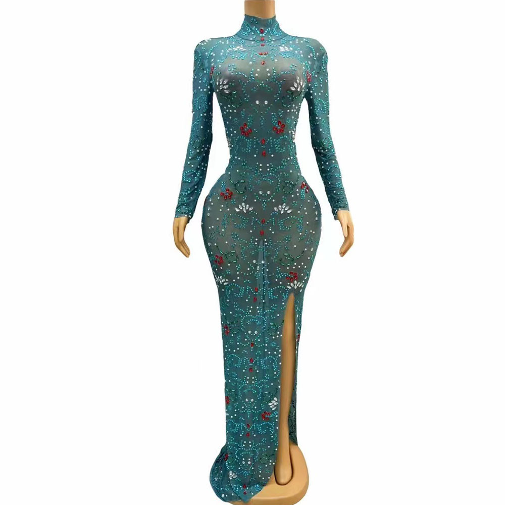 ชุดเดรสแขนยาวสุดเซ็กซี่สำหรับถ - Women'S Green Formal Wear บทวิจารณ์และราคา