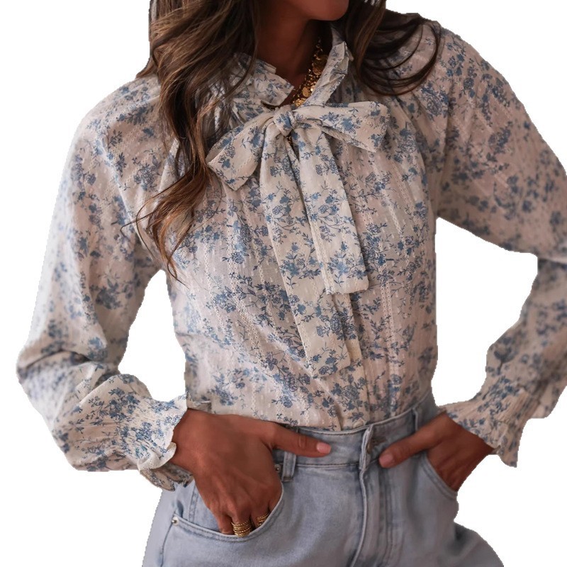เสื้อผ้าผู้หญิง เสื้อแฟชั่นลาย - Women Formal Office Wear Tops บทวิจารณ์และราคา