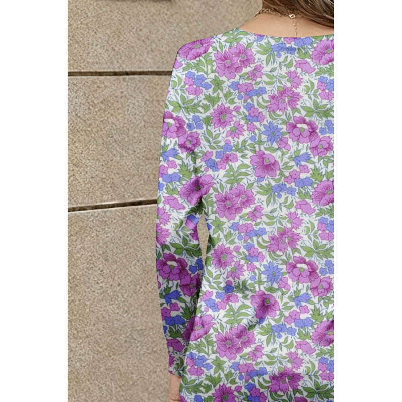 เสื้อผู้หญิงคอวีแขนยาวลายพิมพ์ - Women Formal Office Wear Tops บทวิจารณ์และราคา